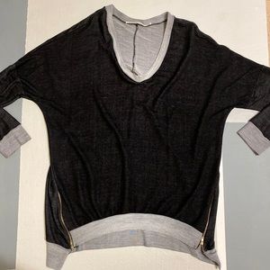 Women’s Gray Liberty Love Half-Sleeve Blouse